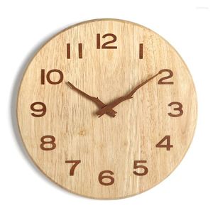 Wall Clocks Watch Clock Modern Design Kitchen Vintage Wood Muted Frame Home Klok Selling 2023 Products 56