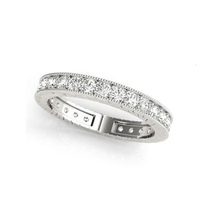 Trauringe LESF Eheringe 925 Sterling Silber Ring für Frauen Runder SONA Stein Verlobung Jahrestag Geschenk 231021