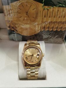 Con scatola originale Orologio di lusso di alta qualità 41mm Movimento in oro giallo 18 carati Automatico Mens GD Bracciale Orologi da uomo 68