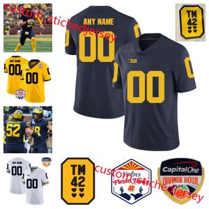 Maglia da calcio Mason Graham Michigan Wolverines Raheem Anderson Jimmy Rolder Cristian Dixon Makari Paige Louis Hansen Jaydon Hood RJ Moten George Rooks Zak Zinter