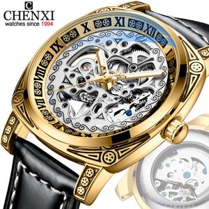 CHENXI Brand Men's Watches Automatic Mechanical Watch Tourbillon Clock Sport Waterproof Men Wrist Watch Relogio Masculino