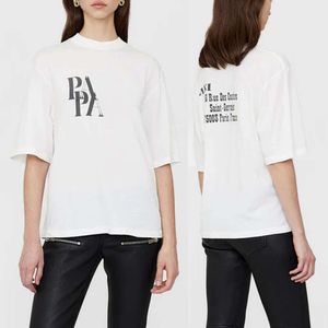 여성 티셔츠 2024 디자이너 AB Bing Tees 편지 인쇄 캐주얼 여름 Tshirts 둥근 목 느슨