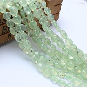 Beads 8-10mm Natural Stone Irregular Prehnites Loose For Jewelry Making Bracelet Necklace 15'' Strands