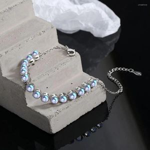 Link pulseiras moonstone contas de pedra para mulheres cristal grânulo pulseira brilhante ajustável pulseiras feminino jóias presentes alta qualidade