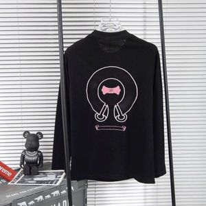 Lyxdesigner t shirt män kvinnor lös tröja besättning nacke hoodie mens tshirt ch läder broderad långärmad t -shirt bomull casual pullover coat