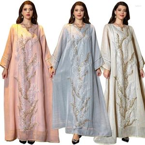 Roupas étnicas Ramadã Oriente Médio Arábia Saudita Muçulmanos Luxo Moda Robe Lantejoulas Bordadas Jalabiya Recepção Vestido de Noite Dubai