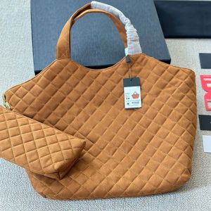 Women Purses Designer Velvet Tote Bag Gaby Large Capacity Shopping Bags Suede Leather Handbag Purse Shoulder Quilted Beach Bag Fashion Letter Inside Zip Pocket