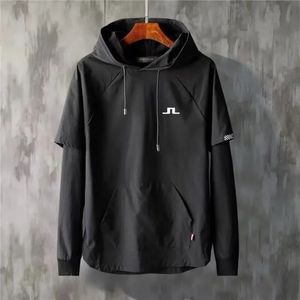 Outros artigos esportivos bordados roupas de golfe masculinas outono manga comprida camiseta masculina roupas esportivas masculinas jaqueta de golfe com capuz top 231021