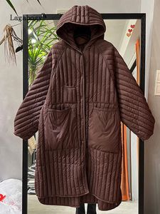 Parka da donna in piumino Lagabogy Inverno Donna Casual Piumino lungo con cappuccio Ultra leggero 90% Piumino d'anatra bianco Cappotto da donna Autunno oversize Parka 231021