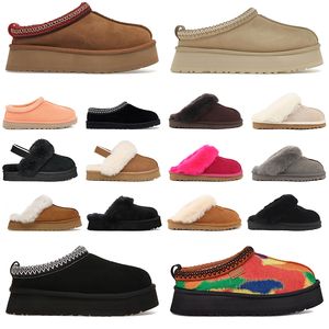 Kadın tazz terlikler Tasman kürk slaytlar klasik avustralya hardal tohumu ultra mini platform bot slip-on loafers ayakkabı yün mühür tasarımcı patik boyutu 35-43