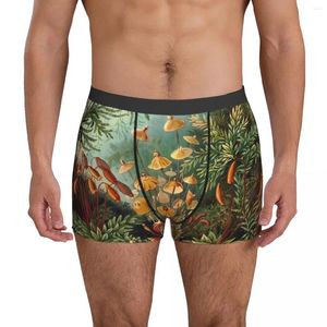 Underpants Vintage Moss Plants Underwear Forest Print Custom Trunk High Quality Men Panties Breathable Boxer Brief Birthday Present