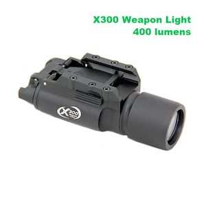 Luz tática sf x300 para arma, ultra alta saída, led, pistola, rifle, lanterna, weaver, montagem, construção em liga de alumínio