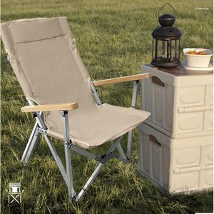 Camp Furniture Portable Tourist Chair Double-layer Thickened Fishing Stable Load-bearing Beach Chairs Folding Design Outdoor