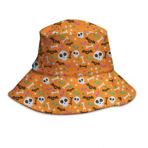 Halloweenowe czapki są zabawne i urocze dla dzieci i dorosłych Summer Autumn Halloween Cute Prinded Riding Fisherman Hat Wide Brim Sun Shading Hat Fishible Hat