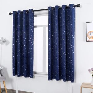 Curtain High Quality Blackout Curtains For Bedrooms Livingroom Stars Children's Room Grommet Top