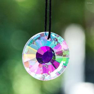 Lustre de cristal 1 peça 30mm cor ab esmalte de fogo pendurado lâmpada pendente coletor de sol para decoração de janelas faça você mesmo acessórios de decoração de casamento para casa