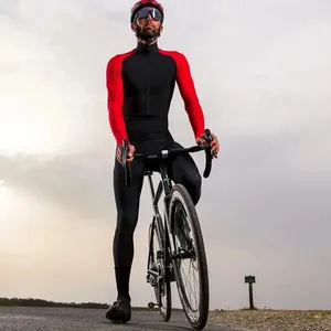 Set da gara Inverno Zootekoi Fietsen Lycra Schaatspak Lange Mouwen/Broek Een Stuk Speedsuit Wielertrui Pak Mono Ciclismo Invierno Jumpsuit