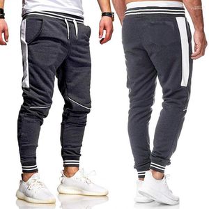 Pantaloni da uomo Pantaloni sportivi da uomo Tinta unita Patchwork Stripe Elastico in vita con coulisse Jogging Primavera Autunno Loose Fit Caviglia legata