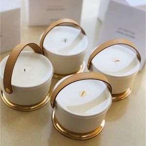 France Brand Perfume Candle 220g Dehors IL Neige Feuilles dor Ile blanche lair du jardin Scented Bougie Parfumme Long Lasting Smell High Quality Perfumed Candle