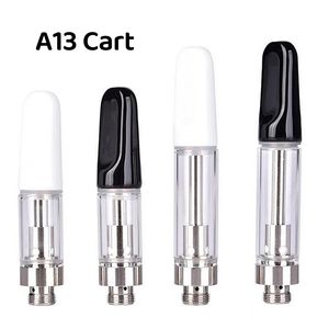 Premium A13 510 Cart Vape Cartridges 0.5ml 1.0ml Thick Oil Atomizers Ecigs Kits 510 Thread Battery Disposable Vapes Pens Pod Cart Factory Direct Sale In Stock