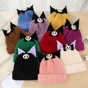 I cappelli di Halloween sono divertenti e carini per bambini e adulti Cappello di lana per bambini caldo autunno e inverno addensato Cappello di lana per bambini carino di Halloween Cappello da fantasma pullover antivento Cappello lavorato a maglia