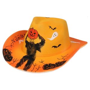 Halloween Hats Are Funny And Cute For Kids And Adults Halloween Hat Party Colorful Ball Performance Hat Ghost Festival Prop Cowboy Snowman Pattern