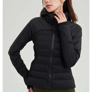 Lu-49 Coat Slim Fit Hooded Running Outdoor Warm Winter Sports Yoga Down Jackets Womens Designer Workout Wear