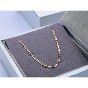 Heißer Verkauf 10k Solid Gold Kette 10 Karat Gold Büroklammer Kette Halskette Echtgold Kette