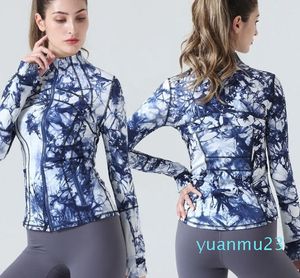 Alinhar lu definir camuflagem yoga jaquetas roupas senhora sólido zip up treino casaco jaqueta correndo camo roupas esportivas manga longa