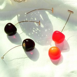 Stud Earrings 12 Pair / Lot Wholesale Fashion Jewelry Acrylic Cherry