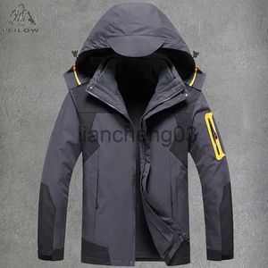 Męskie Parkas Parkas Women Waterproof Waterproof Waterproof Snow Kurtka Zimowe zestawy dwuczęściowe 3 w 1 ciepłe kempingowe wędrówki piesze płaszcze parkas men J231023