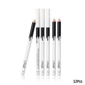 Ombretto 12PCSLot Bianco Make Up Pen Eyeliner Liner Matita Sopracciglio Ombretto Cosmetici Occhi Strumenti per il trucco 231023