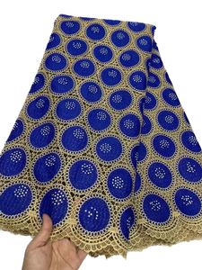 2023 GUIPURE CORD Haft haftowa tkanina siatkowa Rhinestone 5 jardów Afrykańskie kobiety weselne sukienka Wysokiej jakości wieczór Nigerian Lady Modern Style Autumn YQ-11103