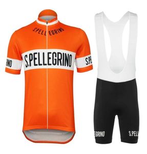 Verão 1976 laranja retro camisa de ciclismo e bib shorts gel respirável almofada conjunto masculino manga curta mountain bike estrada roupas87440410