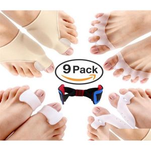 Fotbehandling Bunion Corrector Protector Sleeves Kit för botemärta i stora ledskräddare Hallux Valgus Hammer Separators Drop Delive Dhn5J