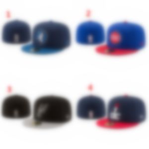 NEW Men's designer Fashion basketball team Classic Fitted Color Flat Peak Full Size Closed Caps Baseball Sports Fitted Hats In Size 7- Size 8 basketball team N-8