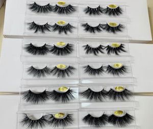 25 mm lange 3D-Nerzwimpern, falsche Wimpern zur Herstellung einer Wimpernverlängerungsversion von Hand, 10 Sets9563049