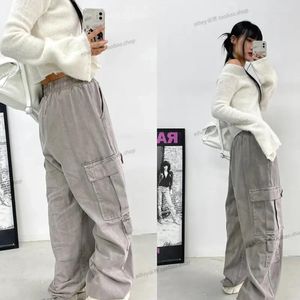 Women's Jeans Korean Retro Distressed Casual Washed Women 2023 Autumn High Waist Lace-up Loose All-match Wide Leg Pants