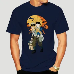 Magliette da uomo ANIME Grave Of The Fireflies Camicia Isao Takahata 1988 (BIANCO) Tutte le taglie S-5XL 1456J