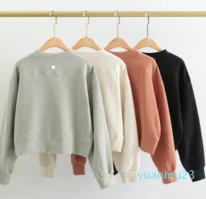 Women's Yoga Sweatshirts Loose Fit Long Sleeve Sweater Ladies Cotton Workout Athletic Gym Shirts