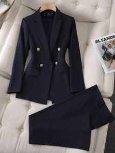 Men's Suits Casual White Women's Suit Spring Autumn Two-piece Workwear Double Breasted Set Blazer Formal Winter Sets Womens Outifits