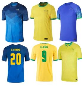 Футбольные майки Бразилии 2022 2023 года Camiseta de futbol Maillot Foot PAQUETA NERES COUTINHO FIRMINO JESUS MARCELO PELE 21 22 23 BRAZILS foo