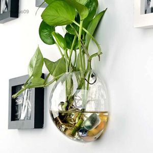 花瓶の植木鉢壁吊りプランターガラス水耕栽培花瓶植物壁取り付けた水槽透明な耐久性のある頑丈なガラスボトルズル24