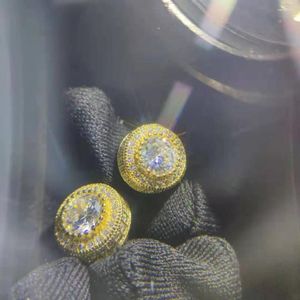 Studörhängen 1 Set 18k Guld för kvinnor Diamondsmall Mini Earring Piercing Earings Jewelry Brincos Arets de Mujer