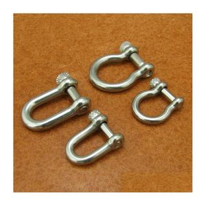 Craft Tools Stainless Steel D Ring Horseshoe Buckle Keychain Hook Belt Key Handmade Bag Leather Craft Diy Part Home Garden Arts, Craft Dhxar