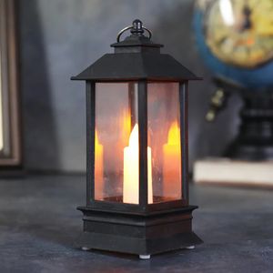 Titulares de vela Halloween Decoração de Natal Velas Luz Candlestick Lâmpada Vintage Pendurado Lanterna LED Home Holiday Party Decor Presentes 231023