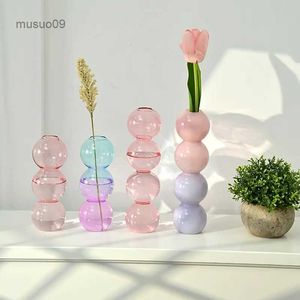 Vaser klart glas blomma vas bubbla potten hydroponics vas för blommor torr blomma arrangemang flask vas dekoration hem rum dekorl24