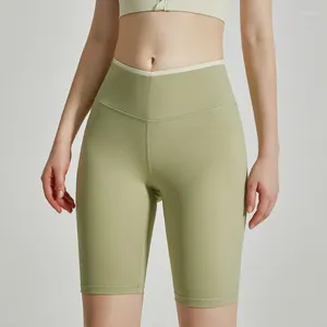 Active Shorts Summer Color Matching Yoga Pants Women's Outer Wear High Waist Hip Lift Thin Quick-Drying Tight Sports Girls