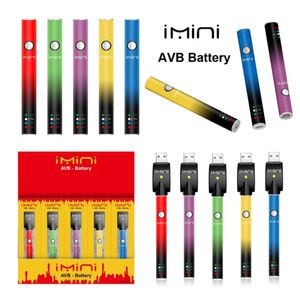 Top 1 Preriscaldamento batteria VAPEN 510 autentico AVB 420mAh Pulsante tensione variabile Carica USB regolabile per cartucce olio spesse 510 ego Serbatoio all'ingrosso i Vaper