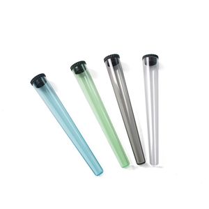 Tubo di imballaggio in plastica per stoccaggio di sigarette pre-rotolo Tubo di imballaggio in plastica per fiale a cono da 115 mm Tubi ermetici impermeabili per sigarette Contenitore per sigilli per stoccaggio solido a prova di odore